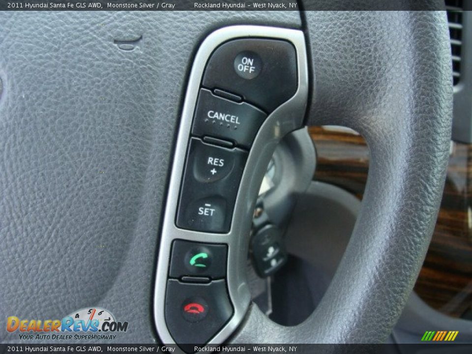 2011 Hyundai Santa Fe GLS AWD Moonstone Silver / Gray Photo #14