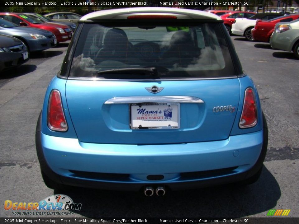 2005 Mini Cooper S Hardtop Electric Blue Metallic / Space Grey/Panther Black Photo #7