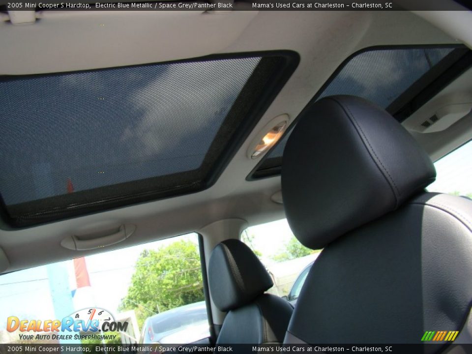 2005 Mini Cooper S Hardtop Electric Blue Metallic / Space Grey/Panther Black Photo #26