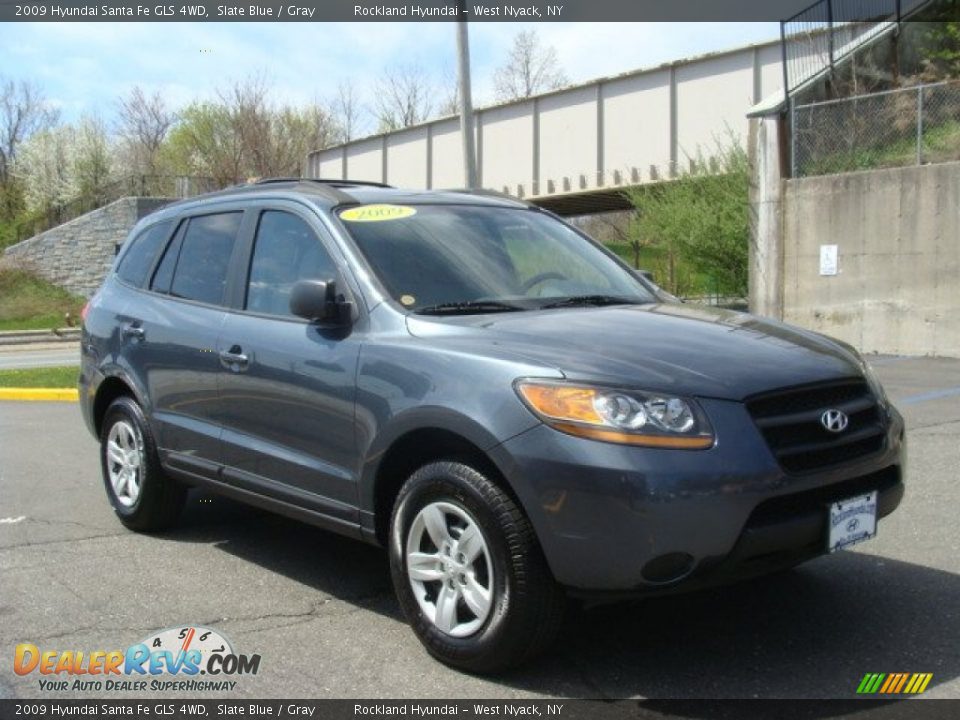 2009 Hyundai Santa Fe GLS 4WD Slate Blue / Gray Photo #3
