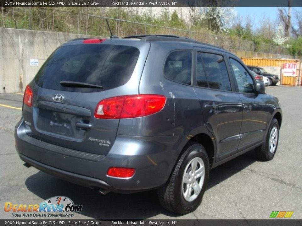 2009 Hyundai Santa Fe GLS 4WD Slate Blue / Gray Photo #4
