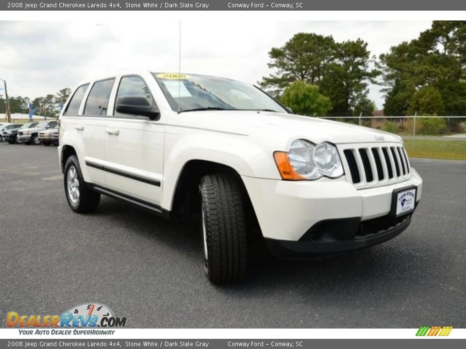 2008 Jeep Grand Cherokee Laredo 4x4 Stone White / Dark Slate Gray Photo #3