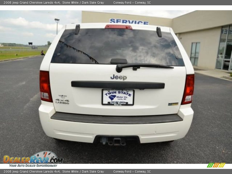 2008 Jeep Grand Cherokee Laredo 4x4 Stone White / Dark Slate Gray Photo #6