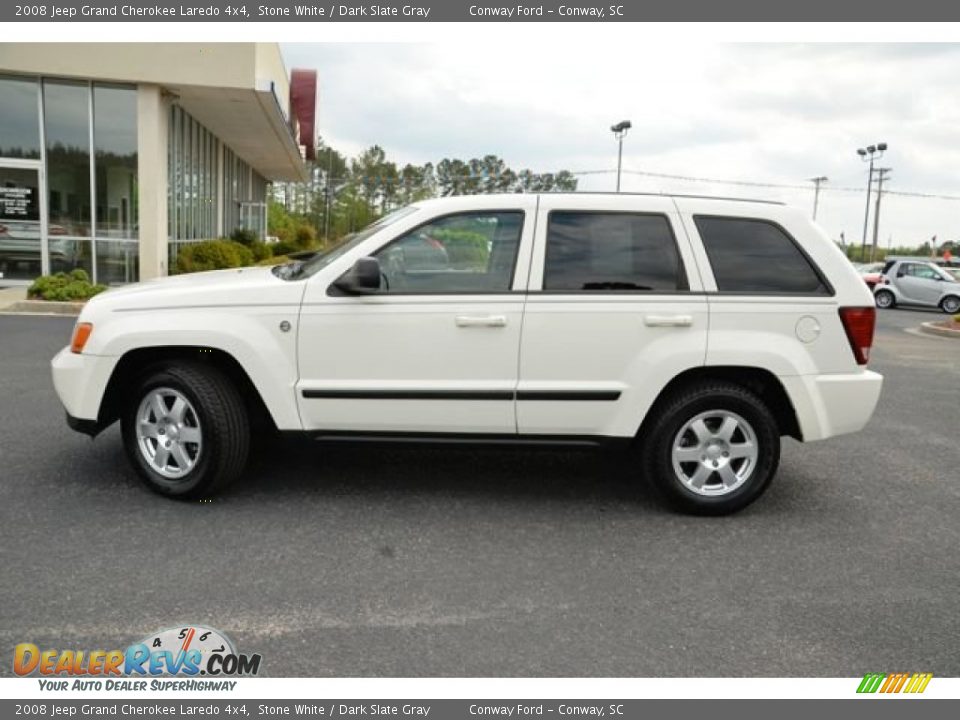 2008 Jeep Grand Cherokee Laredo 4x4 Stone White / Dark Slate Gray Photo #8