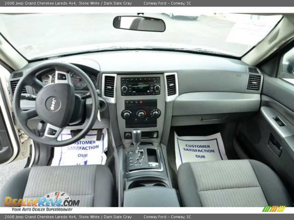 2008 Jeep Grand Cherokee Laredo 4x4 Stone White / Dark Slate Gray Photo #14