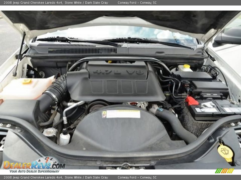 2008 Jeep Grand Cherokee Laredo 4x4 Stone White / Dark Slate Gray Photo #19