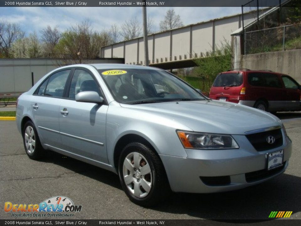 2008 Hyundai Sonata GLS Silver Blue / Gray Photo #3