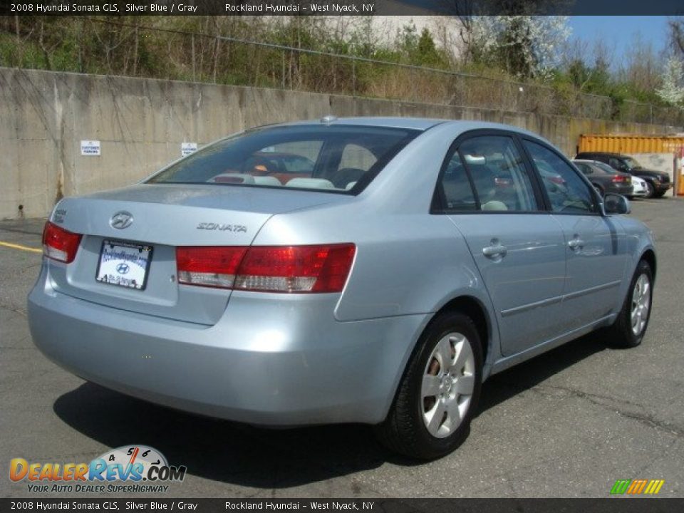 2008 Hyundai Sonata GLS Silver Blue / Gray Photo #4