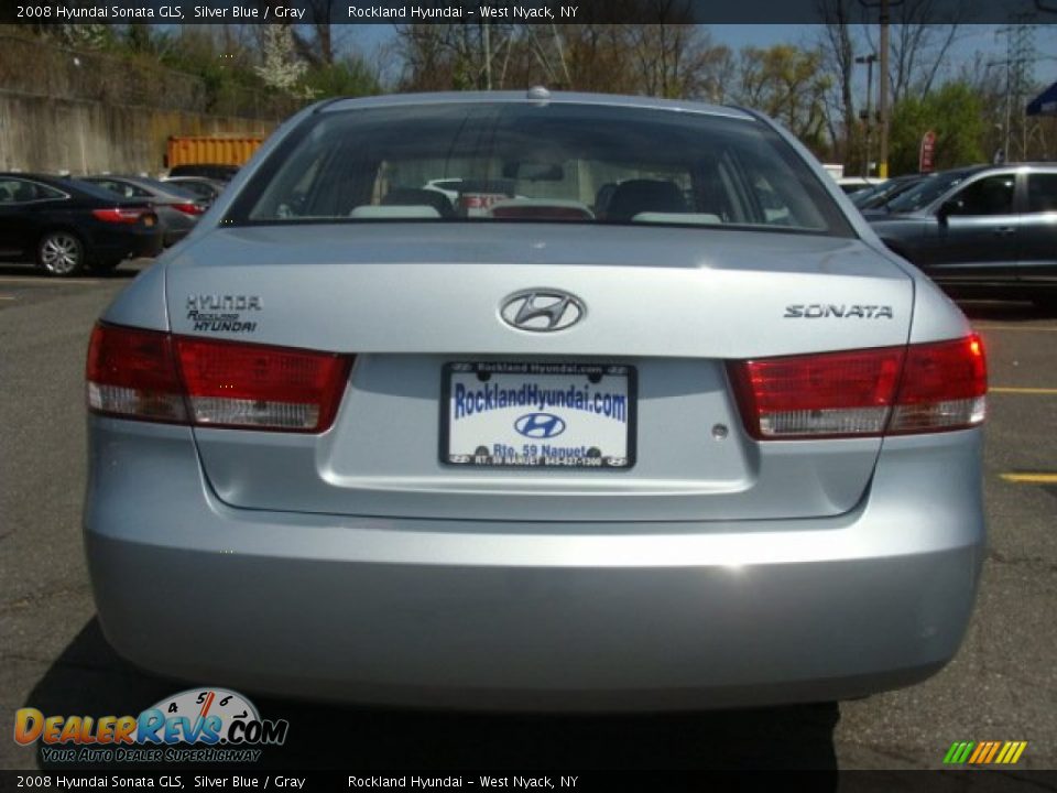 2008 Hyundai Sonata GLS Silver Blue / Gray Photo #5