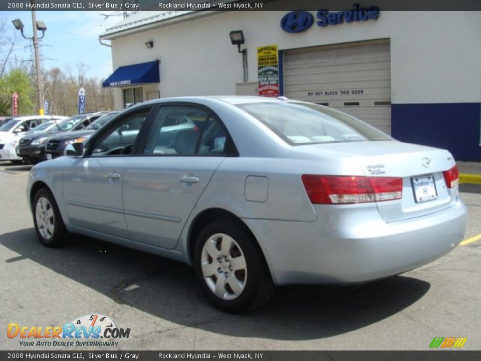 2008 Hyundai Sonata GLS Silver Blue / Gray Photo #6