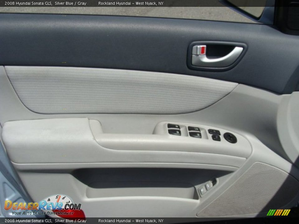 2008 Hyundai Sonata GLS Silver Blue / Gray Photo #7