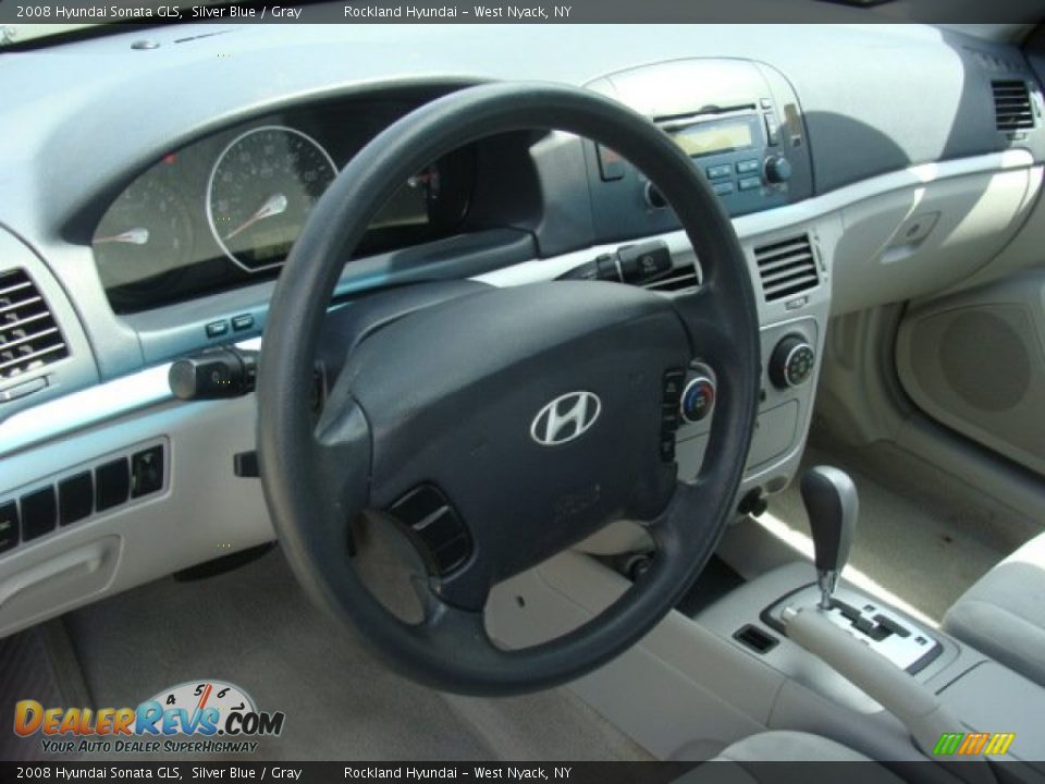 2008 Hyundai Sonata GLS Silver Blue / Gray Photo #9