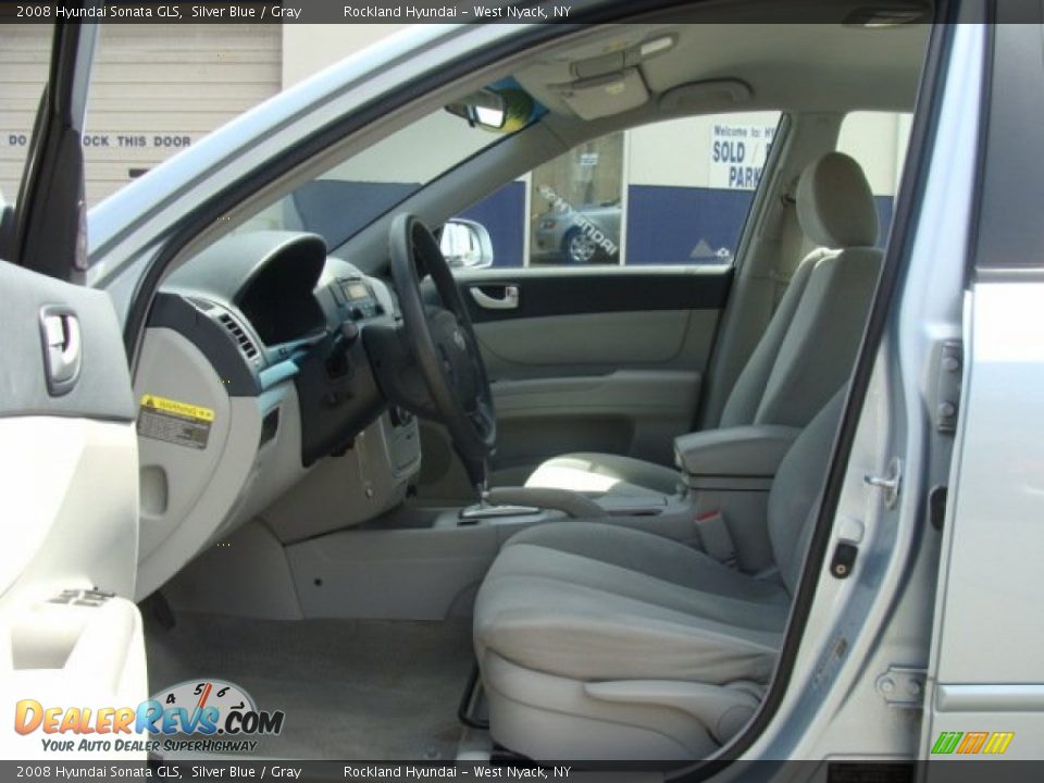 2008 Hyundai Sonata GLS Silver Blue / Gray Photo #10