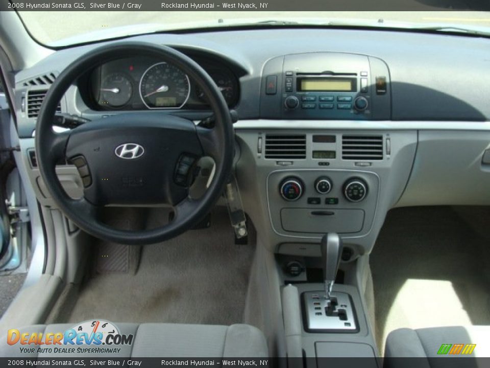 2008 Hyundai Sonata GLS Silver Blue / Gray Photo #11