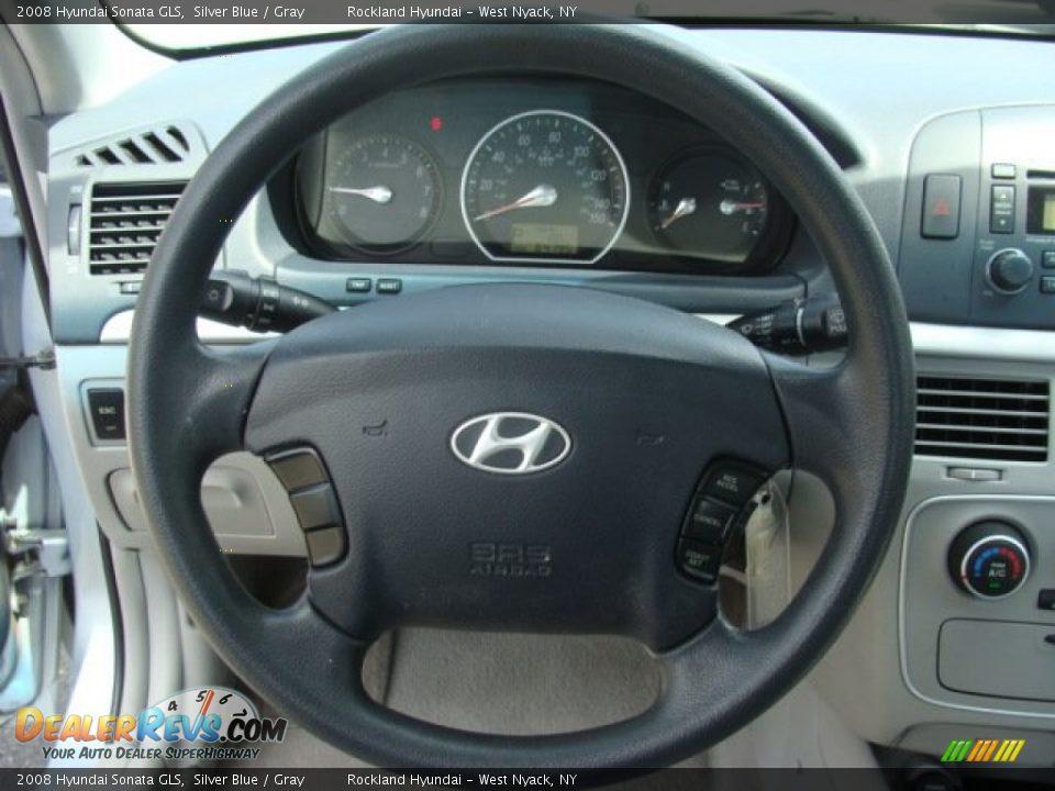 2008 Hyundai Sonata GLS Silver Blue / Gray Photo #12