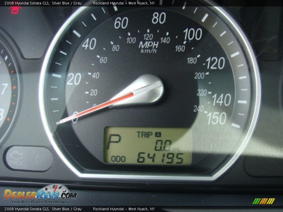 2008 Hyundai Sonata GLS Silver Blue / Gray Photo #14