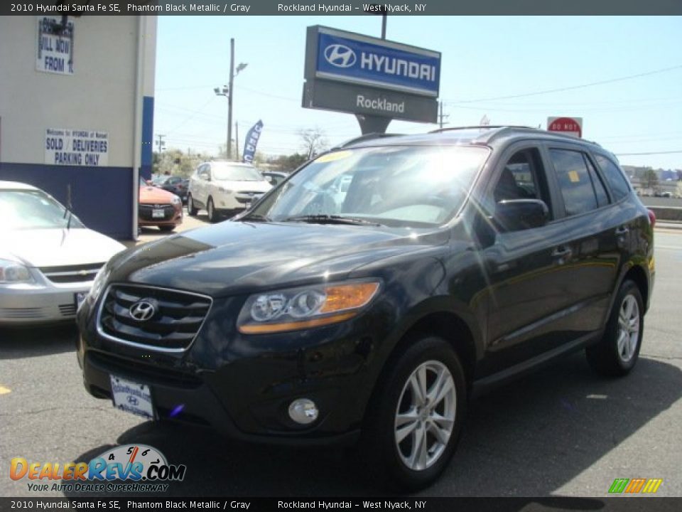 2010 Hyundai Santa Fe SE Phantom Black Metallic / Gray Photo #1