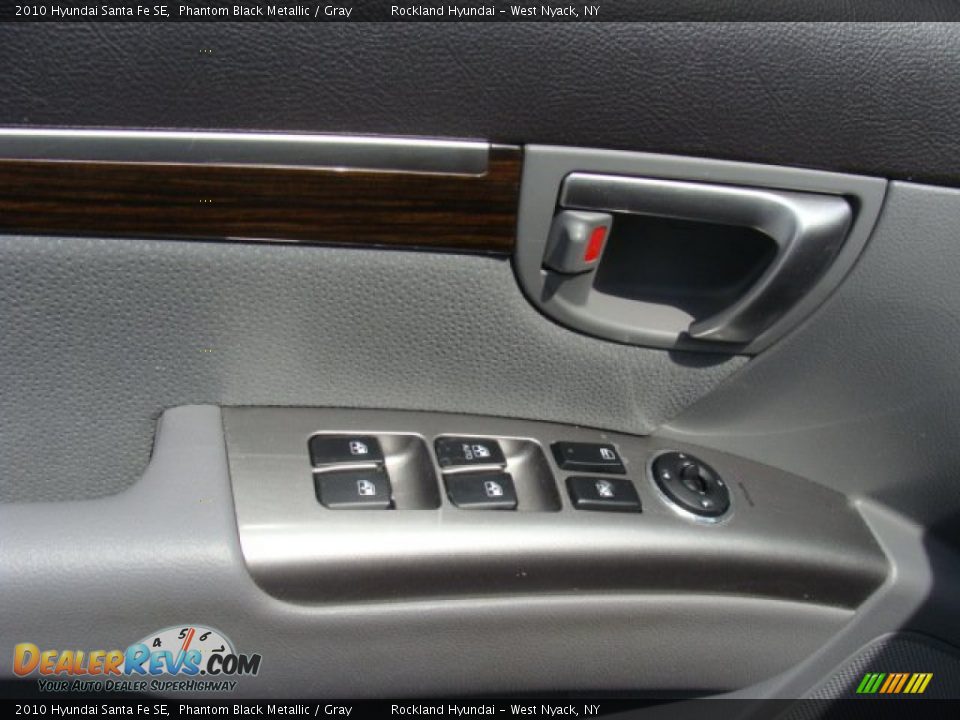 2010 Hyundai Santa Fe SE Phantom Black Metallic / Gray Photo #8
