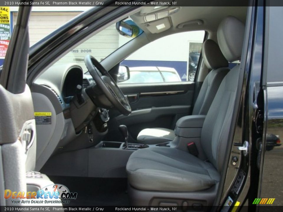 2010 Hyundai Santa Fe SE Phantom Black Metallic / Gray Photo #10