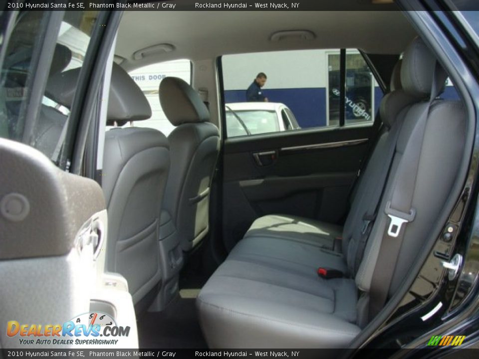 2010 Hyundai Santa Fe SE Phantom Black Metallic / Gray Photo #19