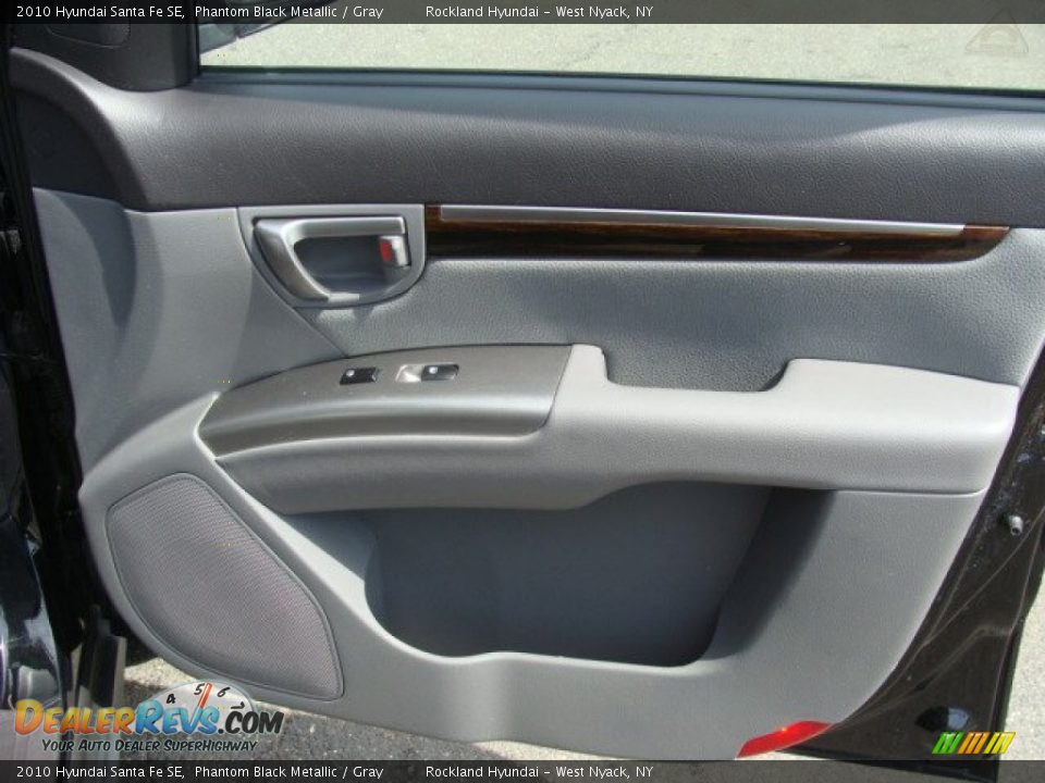2010 Hyundai Santa Fe SE Phantom Black Metallic / Gray Photo #23