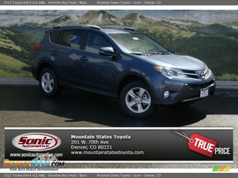 2013 Toyota RAV4 XLE AWD Shoreline Blue Pearl / Black Photo #1