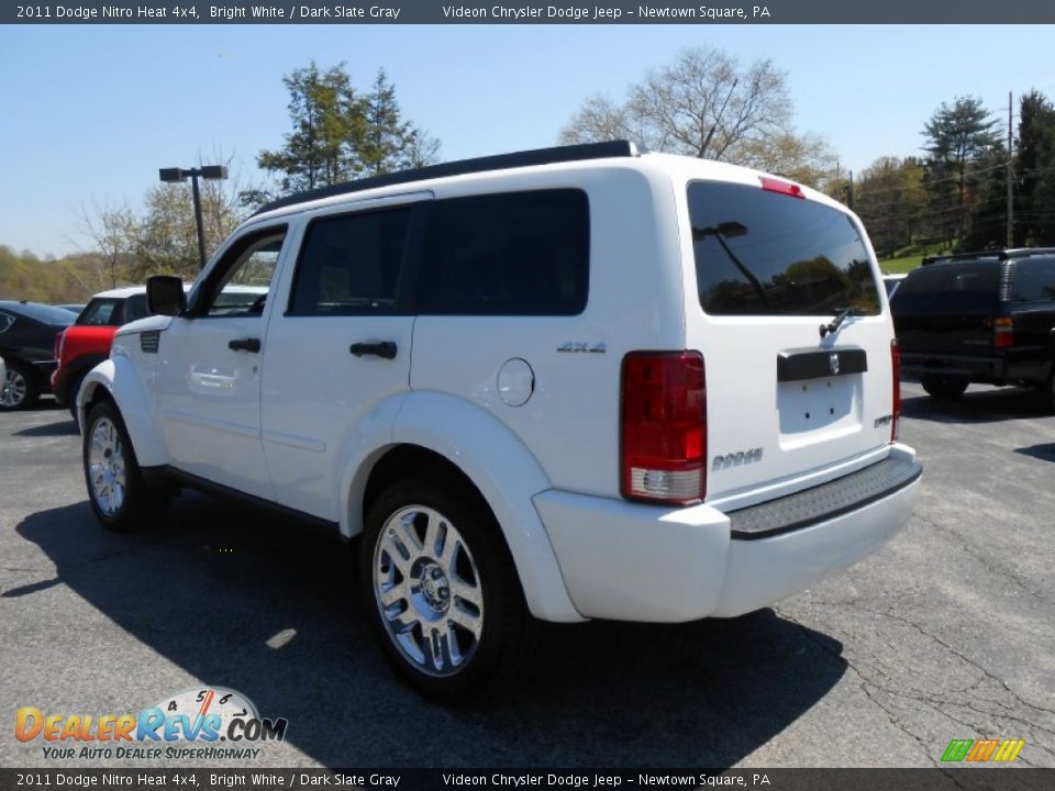 2011 Dodge Nitro Heat 4x4 Bright White / Dark Slate Gray Photo #5
