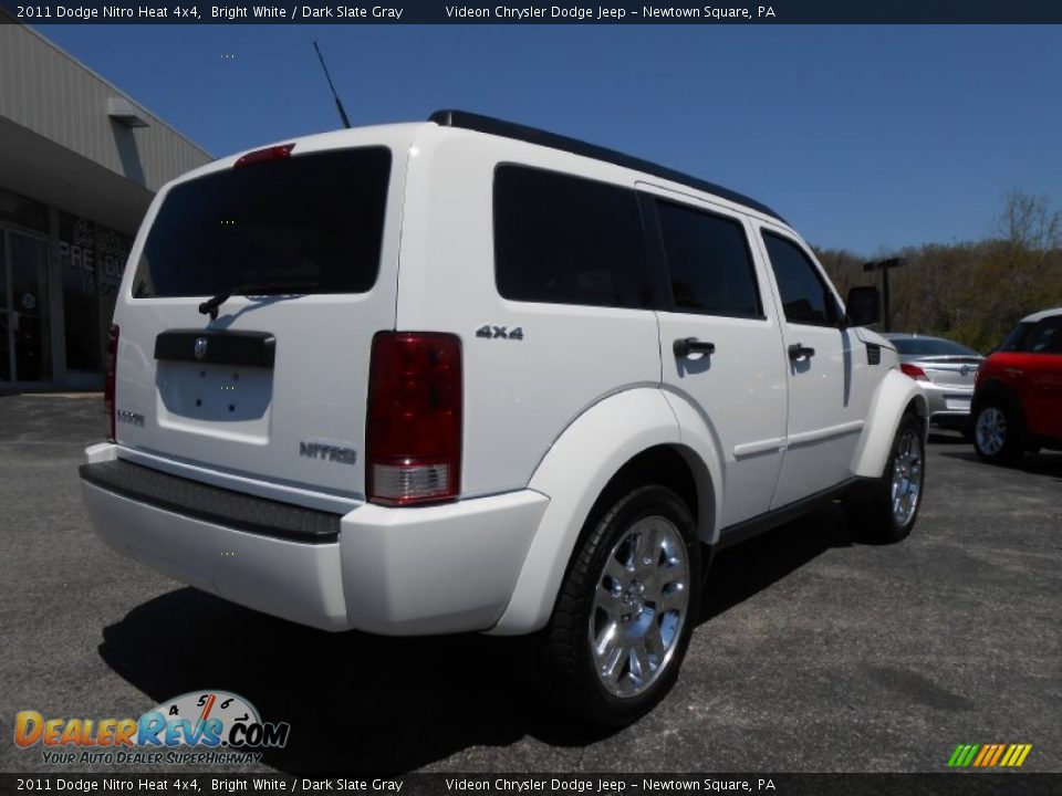 2011 Dodge Nitro Heat 4x4 Bright White / Dark Slate Gray Photo #7