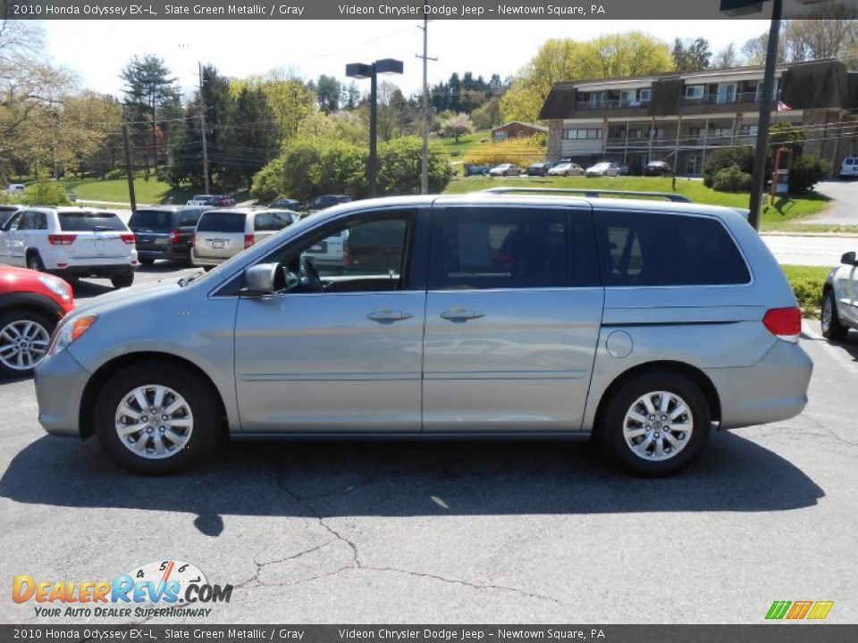 2010 Honda Odyssey EX-L Slate Green Metallic / Gray Photo #4