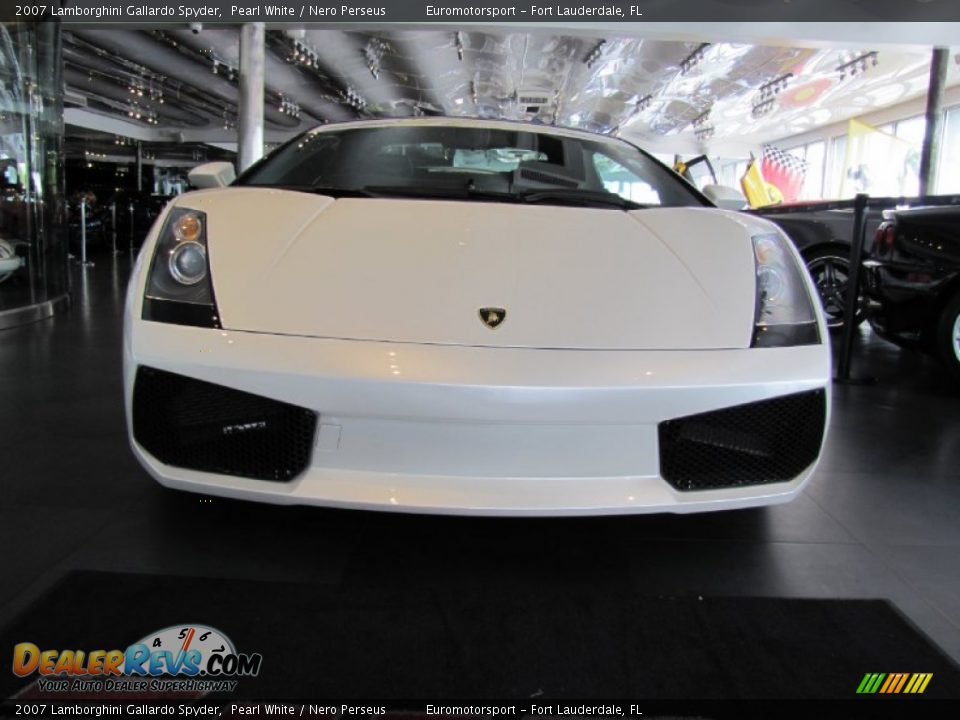2007 Lamborghini Gallardo Spyder Pearl White / Nero Perseus Photo #7