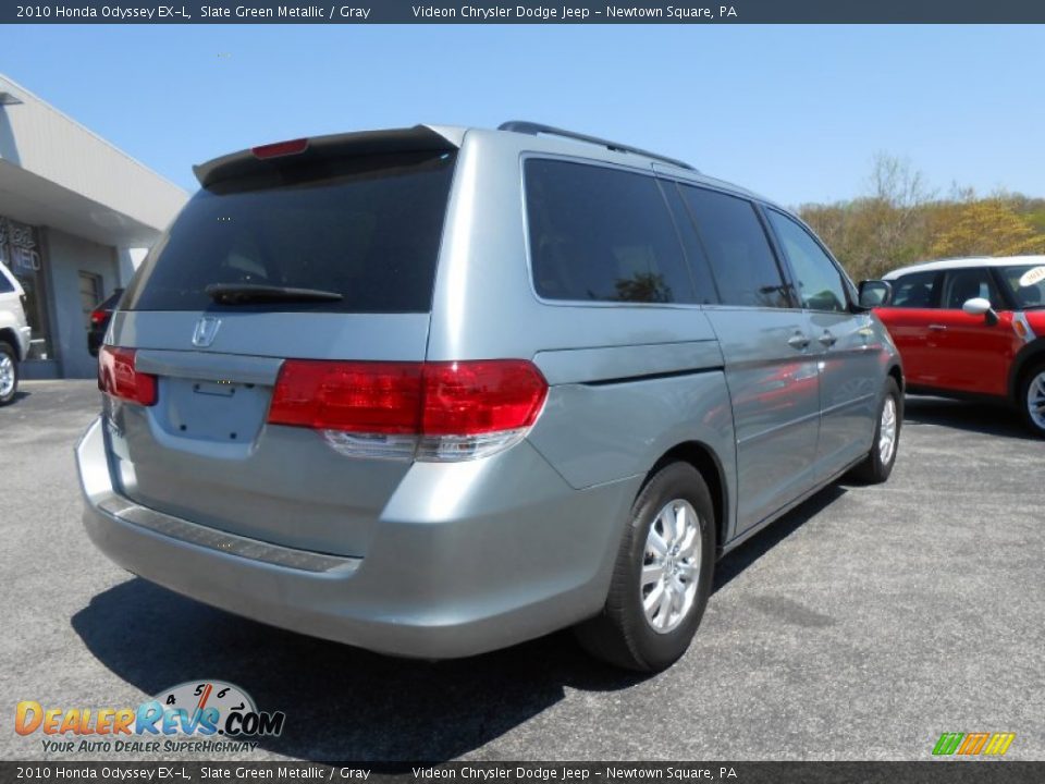2010 Honda Odyssey EX-L Slate Green Metallic / Gray Photo #7