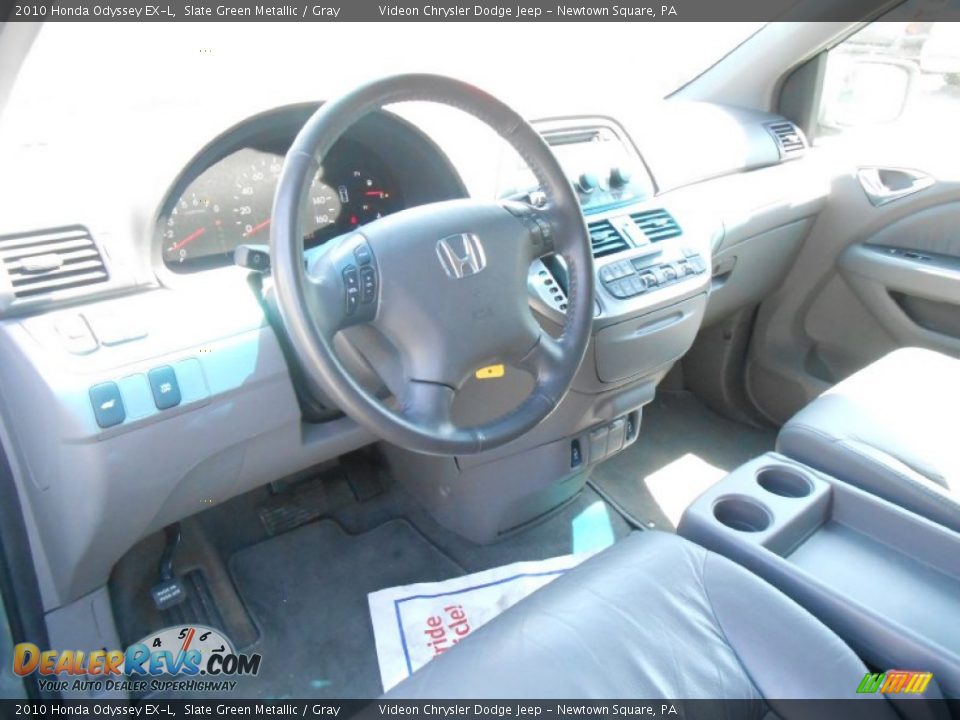2010 Honda Odyssey EX-L Slate Green Metallic / Gray Photo #9