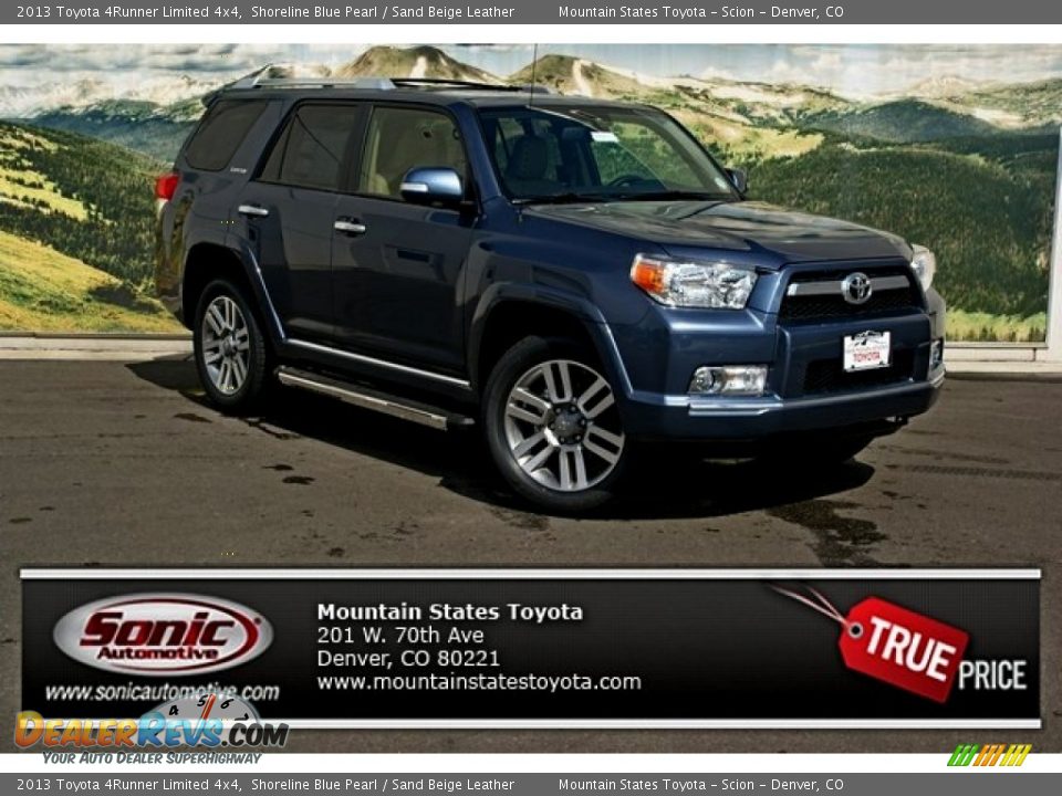 2013 Toyota 4Runner Limited 4x4 Shoreline Blue Pearl / Sand Beige Leather Photo #1