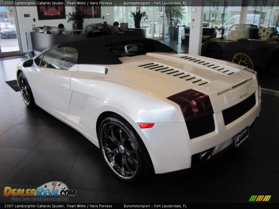 2007 Lamborghini Gallardo Spyder Pearl White / Nero Perseus Photo #11