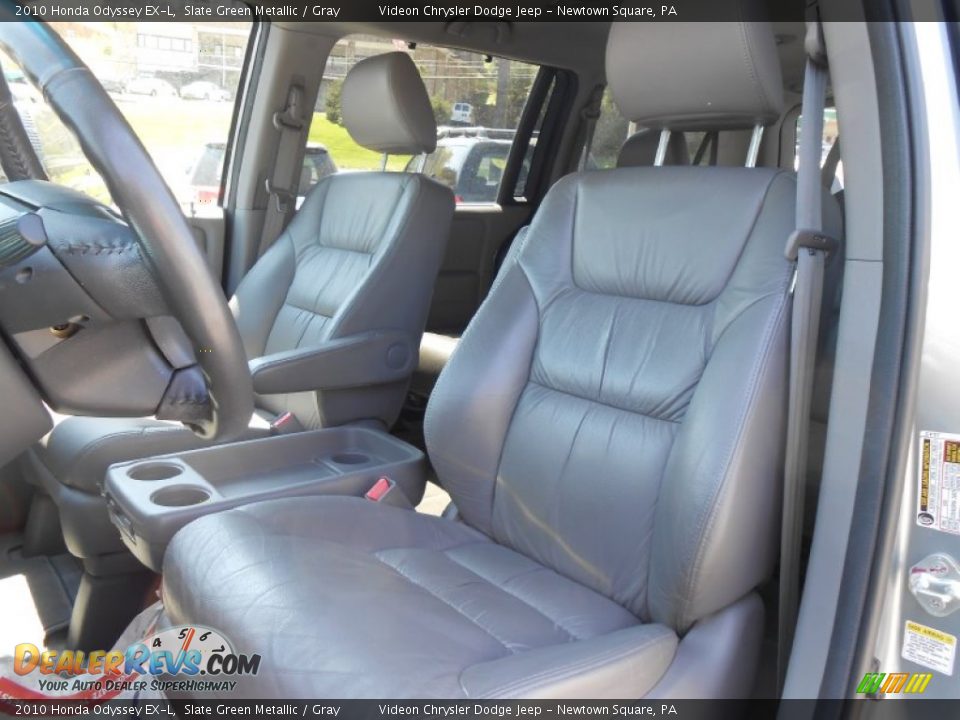 2010 Honda Odyssey EX-L Slate Green Metallic / Gray Photo #10