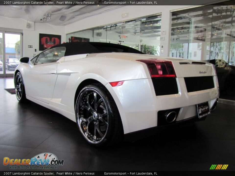 2007 Lamborghini Gallardo Spyder Pearl White / Nero Perseus Photo #12