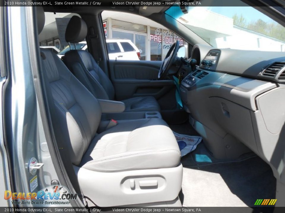 2010 Honda Odyssey EX-L Slate Green Metallic / Gray Photo #12
