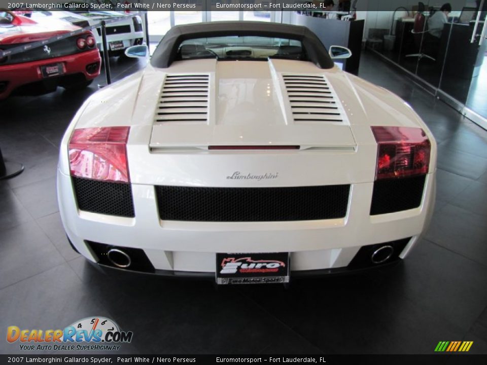 2007 Lamborghini Gallardo Spyder Pearl White / Nero Perseus Photo #13