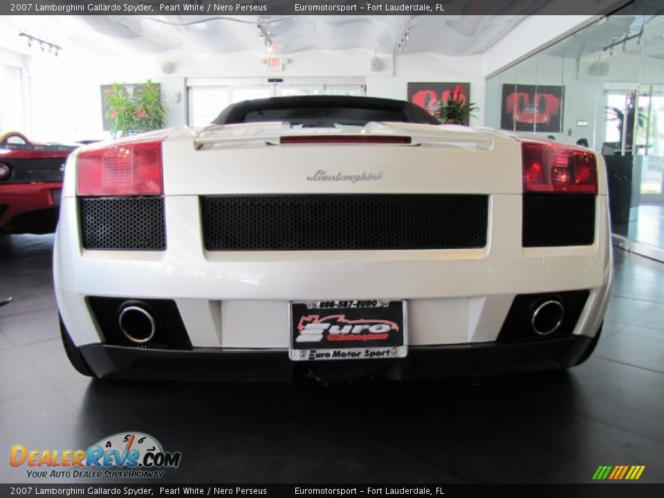 2007 Lamborghini Gallardo Spyder Pearl White / Nero Perseus Photo #14