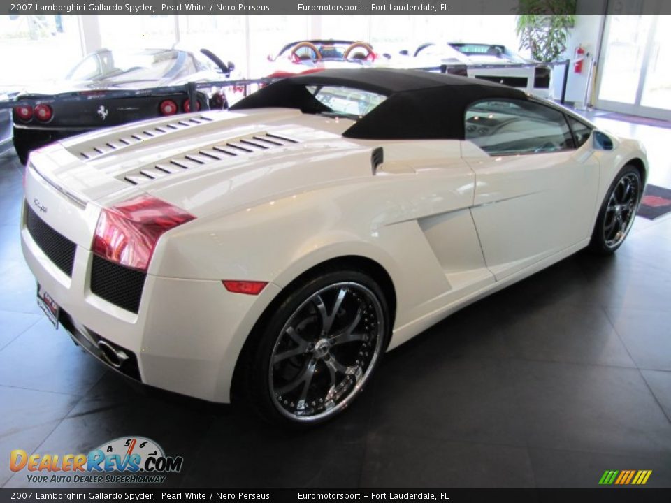 2007 Lamborghini Gallardo Spyder Pearl White / Nero Perseus Photo #15