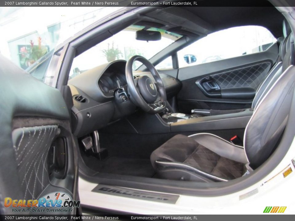 2007 Lamborghini Gallardo Spyder Pearl White / Nero Perseus Photo #17