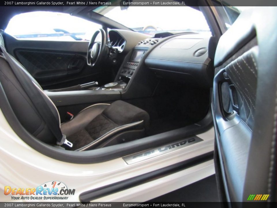 2007 Lamborghini Gallardo Spyder Pearl White / Nero Perseus Photo #19