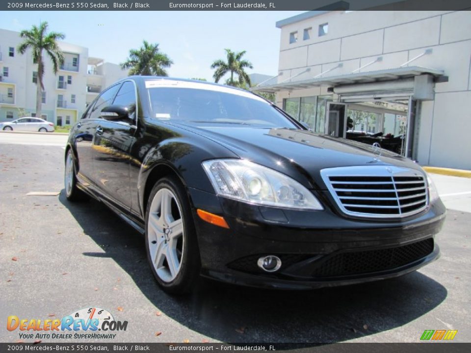 2009 Mercedes-Benz S 550 Sedan Black / Black Photo #1