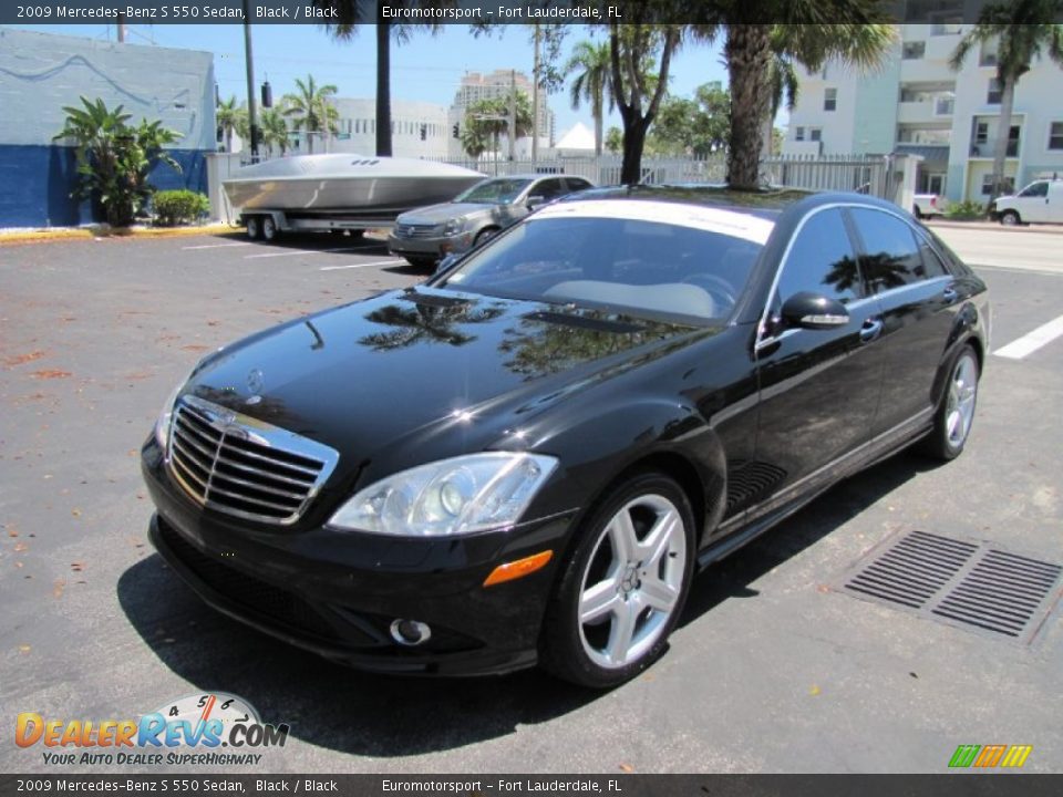 2009 Mercedes-Benz S 550 Sedan Black / Black Photo #3