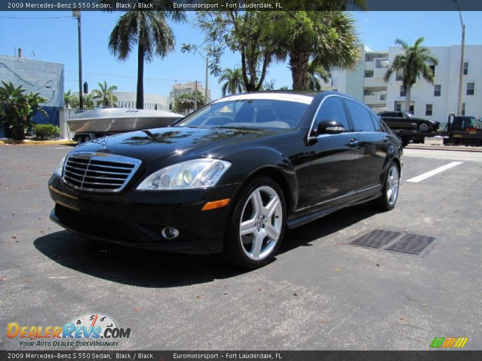 2009 Mercedes-Benz S 550 Sedan Black / Black Photo #4