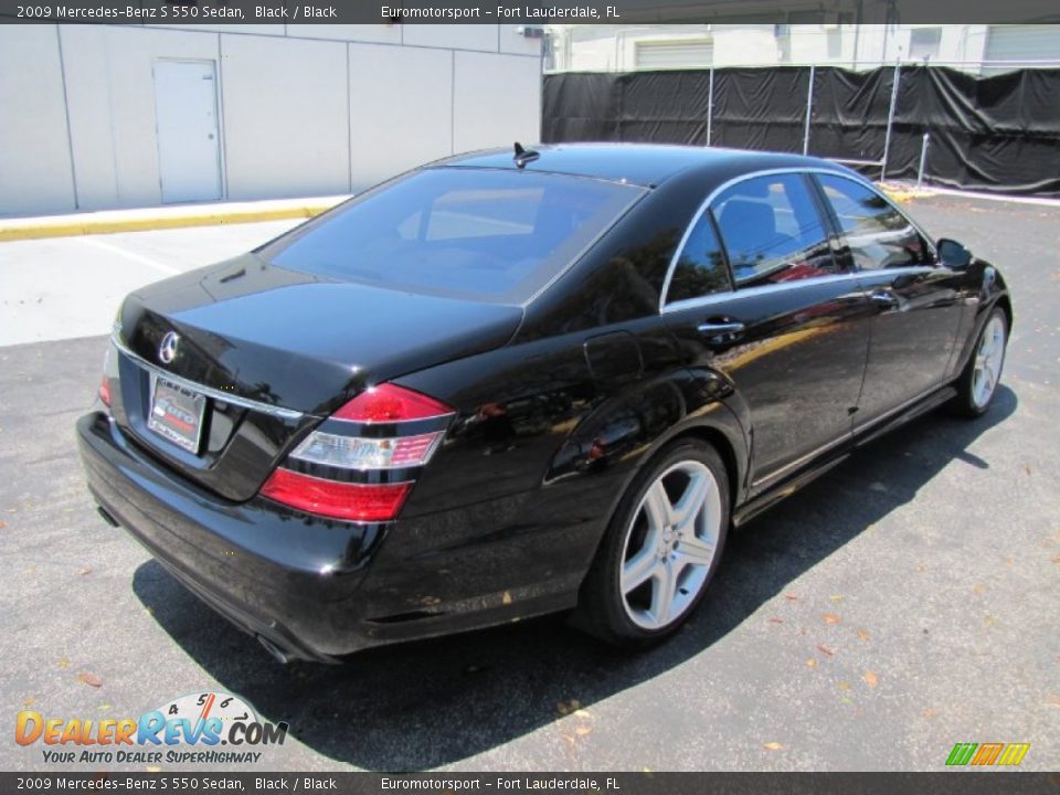 2009 Mercedes-Benz S 550 Sedan Black / Black Photo #13