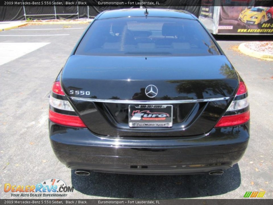 2009 Mercedes-Benz S 550 Sedan Black / Black Photo #15