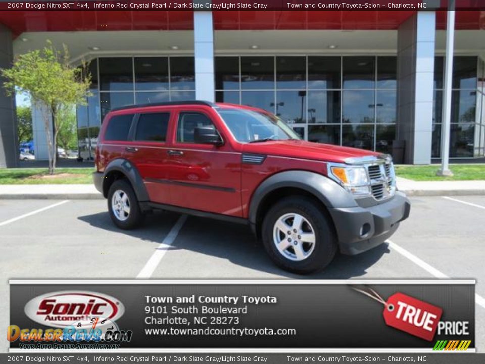 2007 Dodge Nitro SXT 4x4 Inferno Red Crystal Pearl / Dark Slate Gray/Light Slate Gray Photo #1