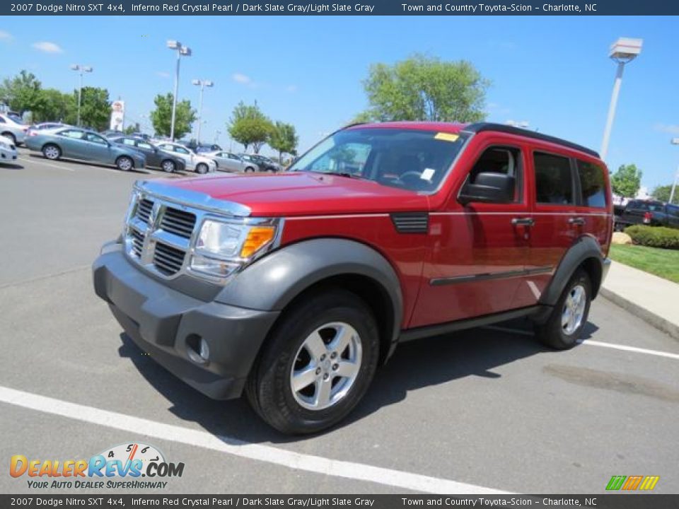 2007 Dodge Nitro SXT 4x4 Inferno Red Crystal Pearl / Dark Slate Gray/Light Slate Gray Photo #3
