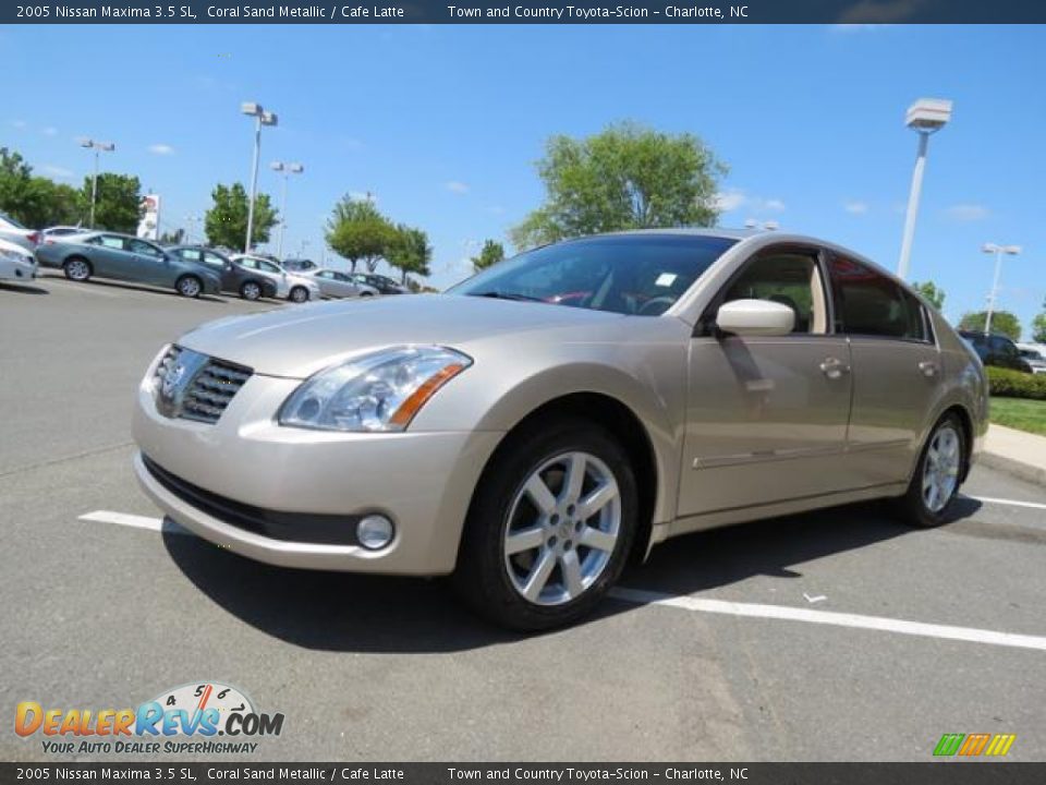 2005 Nissan Maxima 3.5 SL Coral Sand Metallic / Cafe Latte Photo #3